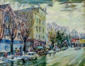 Первый снег в городе. к.м., 40х50, 2001 г. Первый снег в городе. к.м., 40х50, 2001 г.